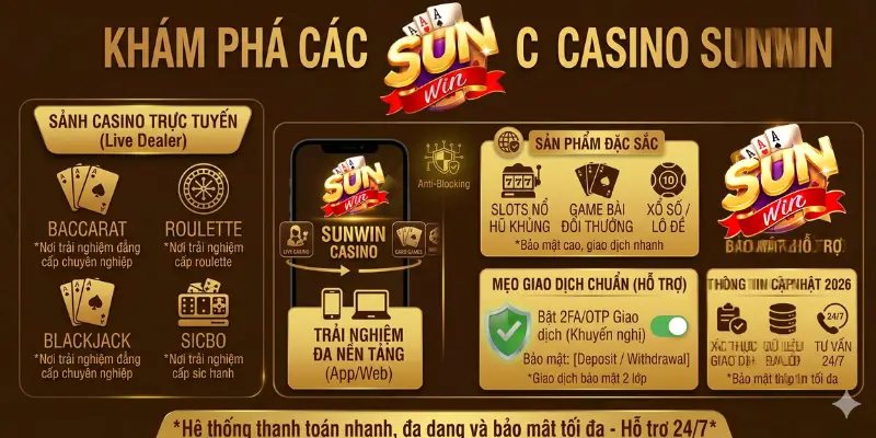 Các sản phẩm Casino ăn khách