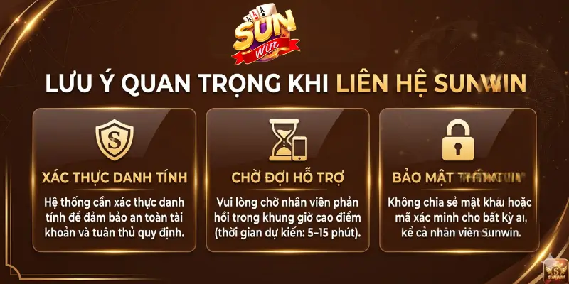 Lưu ý quan trọng khi liên hệ