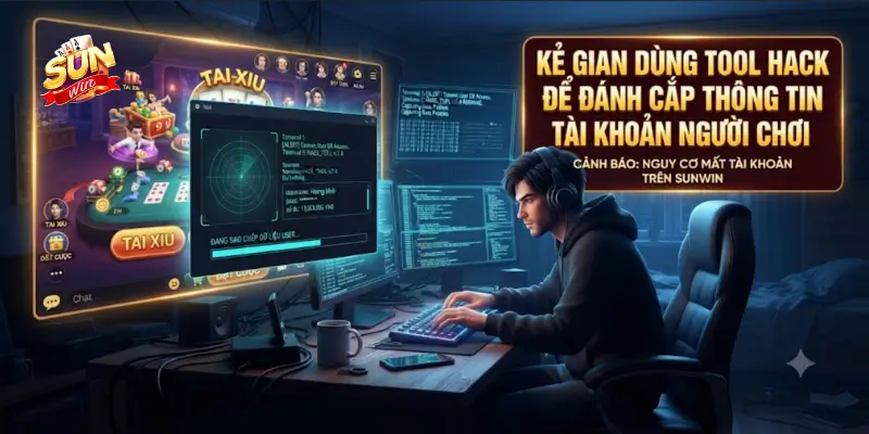 Kẻ gian dùng tool hack để đánh cắp thông tin tài khoản người chơi